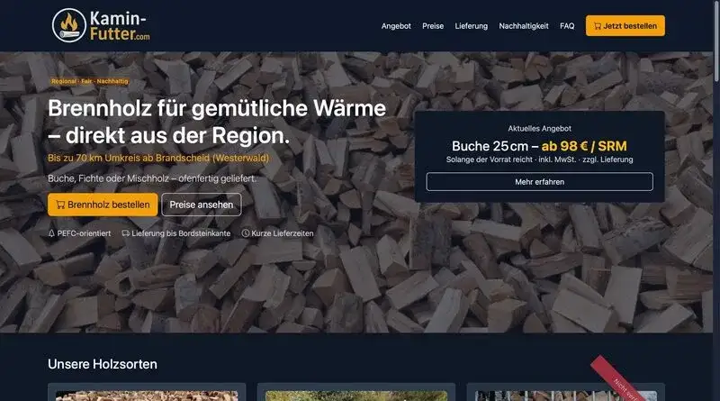 Website von Kamin-Futter.com