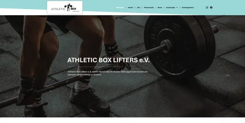 Website von Athleticbox Lifters