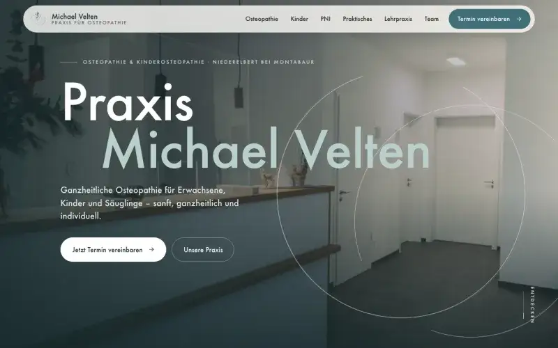Website von Osteopathie Velten