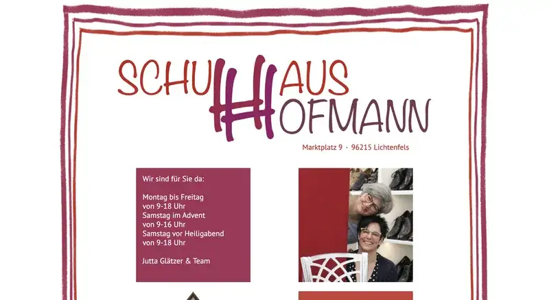 Website von Schuhhaus Hofmann