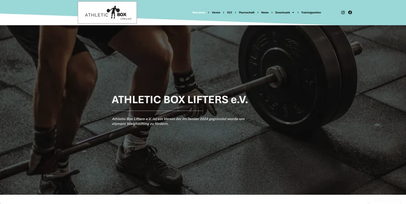 Website von Athleticbox Lifters
